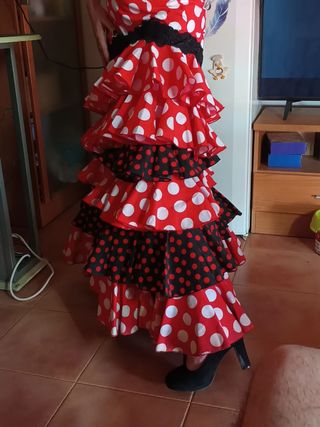 vestido de gitana , talla 36 ,38 ,