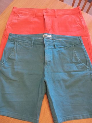 Lote 2 bermudas vaqueras hombre. Talla 34
