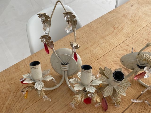 Apliques de metal y cristal