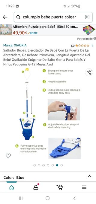 saltador columpio bebé niñ@