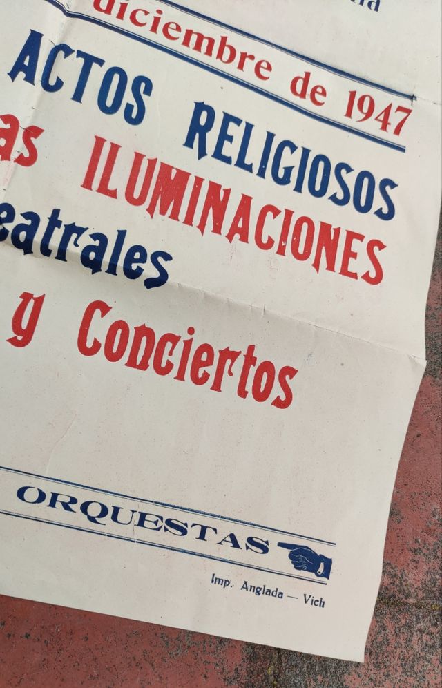 Cartel 1947 historico de Collsuspina