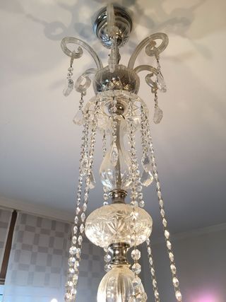 Lámpara araña cristal chandelier tallado 90cm