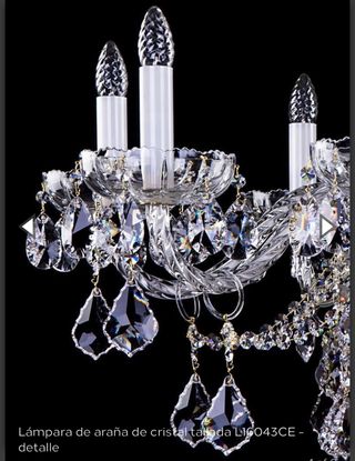Lámpara araña cristal chandelier tallado 90cm