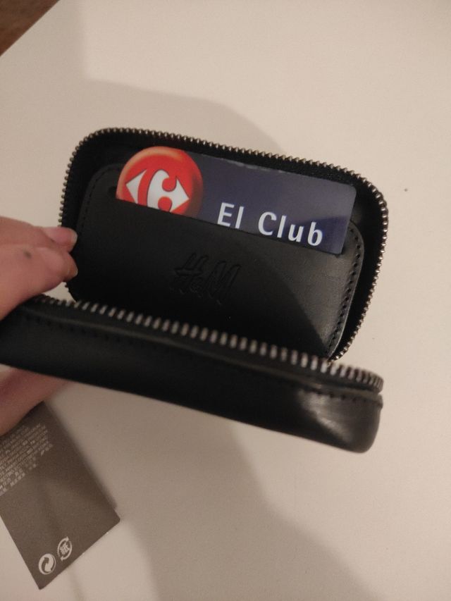 Cartera de piel auténtica de vaca