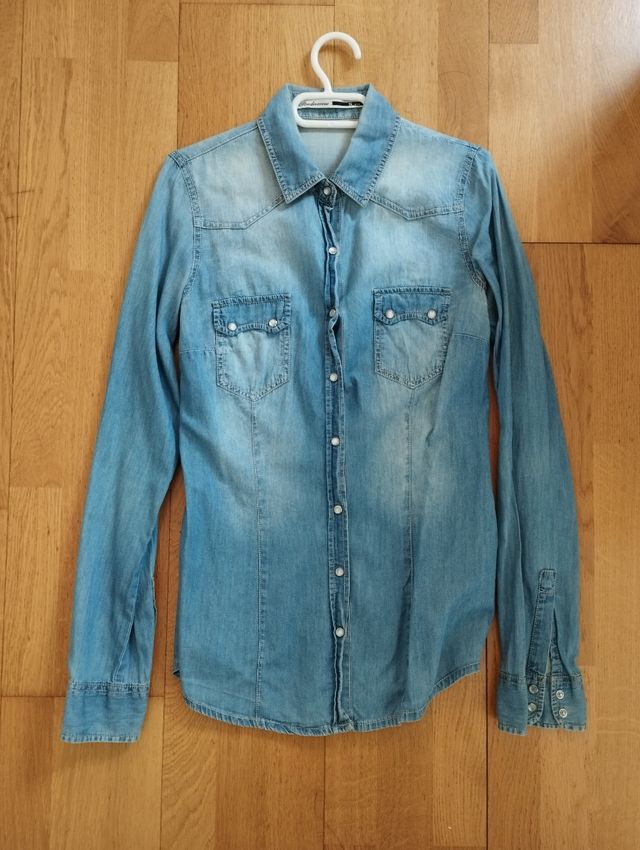 Camisa vaquera manga larga