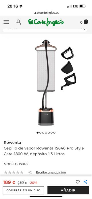 Plancha vertical rowenta prostyle care