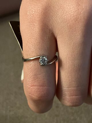 Anillo de plata 1 ley y circonitas