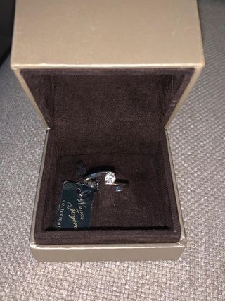 Anillo de plata 1 ley y circonitas