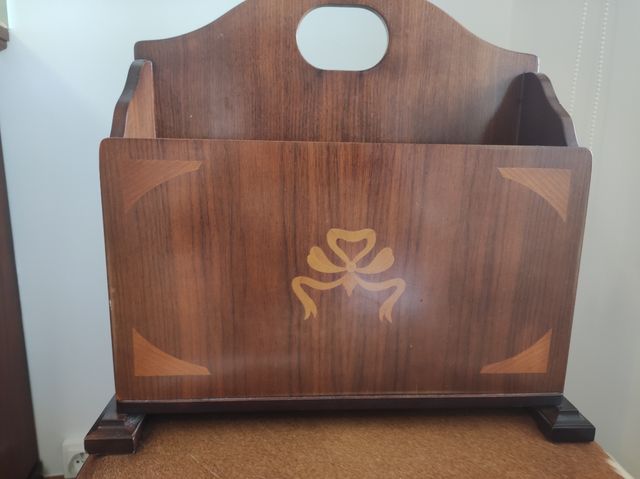 Revistero de madera, orden periódicos, paragüero