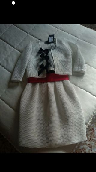 traje vestido+ chaqueta a juego, nuevo