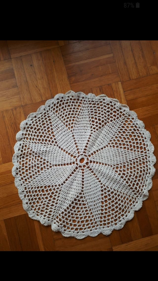 Centro tavola vintage fatto a mano diametro cm35