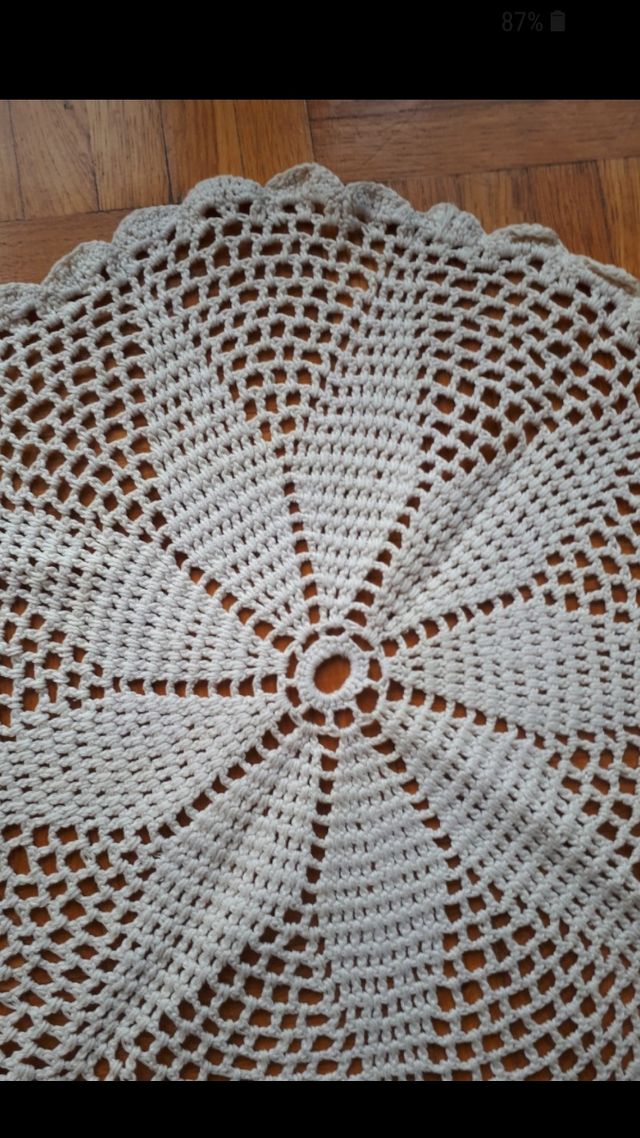 Centro tavola vintage fatto a mano diametro cm35