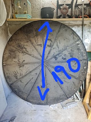 paellera, paellero, olla, y soporte de hierro 190c