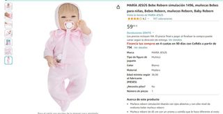 Muñeca. reborn. cuerpo de tela. ojos abiertos. niñ