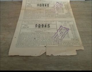 2 decimos de 1925 de Lotería Nacional