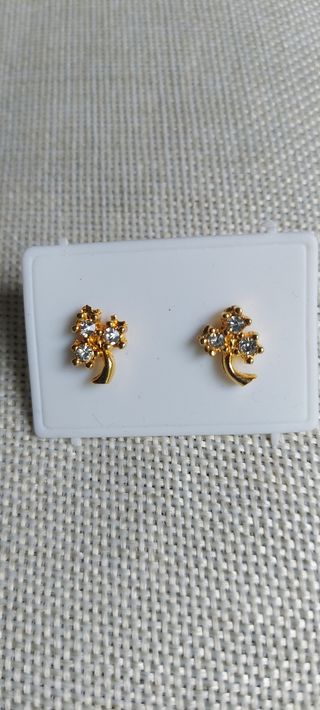 Pendientes hojas brillantes