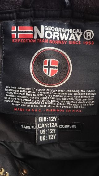 Cazadora geographical Norway