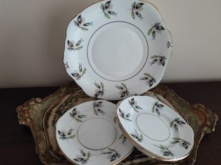 Set Postre Porcelana Inglesa Duchess Bone China