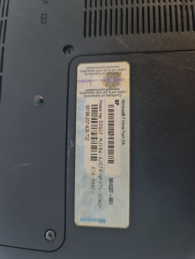 LAPTOP HP G6 CORE I5 (LETTURA)