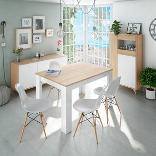 PROMOCÍON!! MESA EXTENSIBLE + 4 SILLAS NÓRDICAS