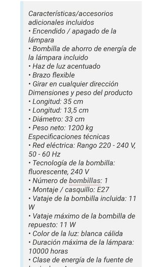 Lámpara Flexo Philips como nuevo