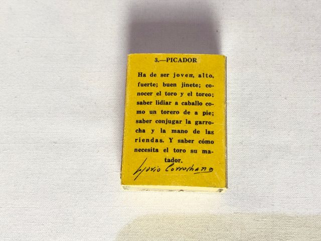Colección cerillas Tauromaquia