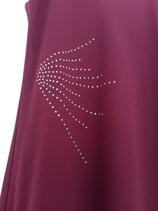 Vestido asimétrico Burdeos