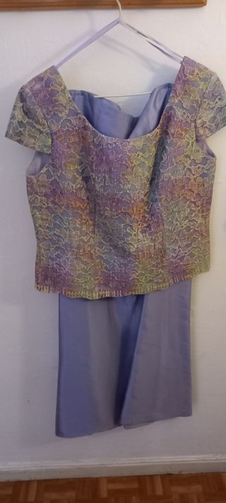 Traje de madrina 3 piezas. Angela Ariza