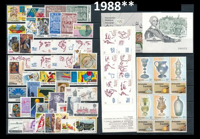 Francobolli della Spagna anno 1988**MNH completi e nuovi