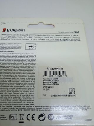 Micro sd Kingston 128 gb
