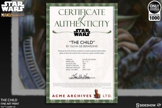 Litografia Star Wars The Mandalorian The Child