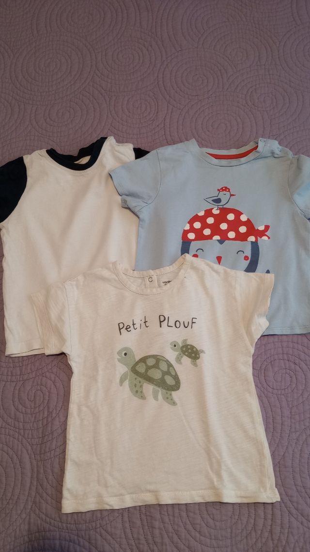 3 camisetas de manga corta (24 meses)