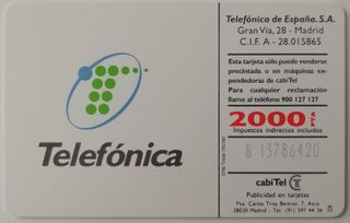 Tarjetas telefónicas españolas años 1990