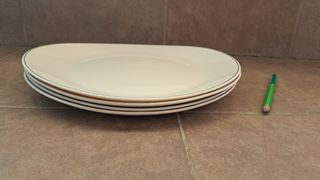 4 fuentes iguales ovaladas tipo arcopal