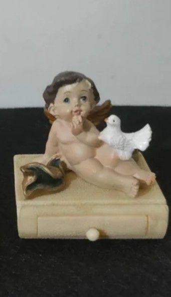 Statuetta Sant'Antonio da Padova e angelo