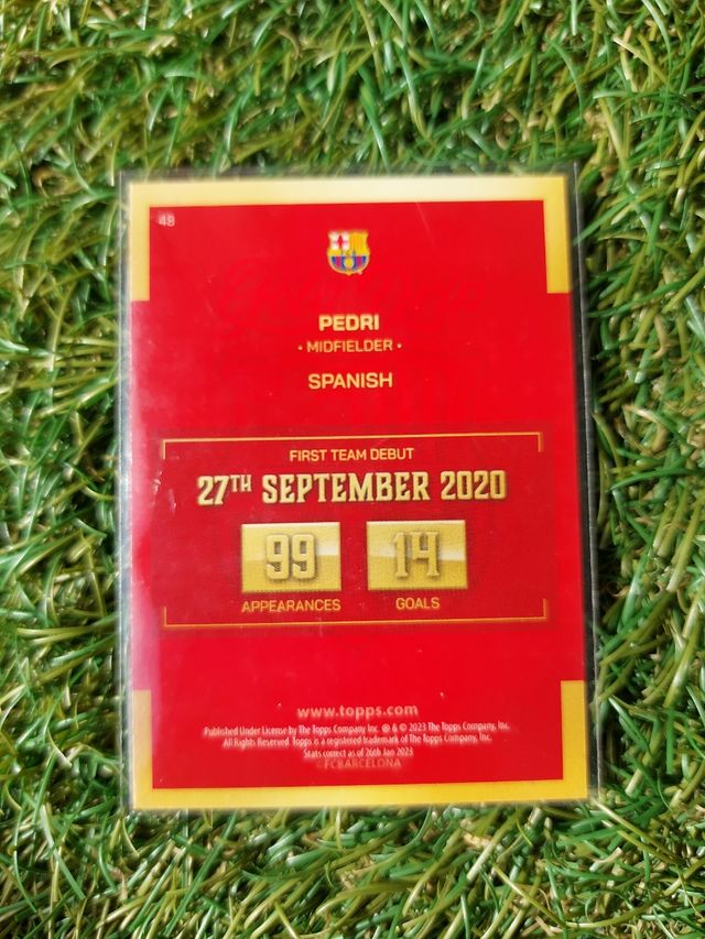Pedri Gold Drip Topps Team Set FCB
