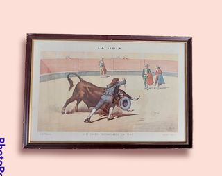 LA LIDIA 6 LITOGRAFÍAS 1883