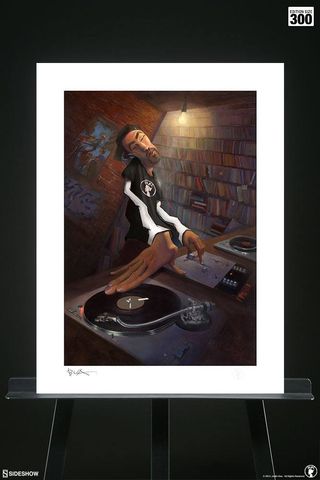 Litografia Justin BUA. The DJ 46 x 61 cm