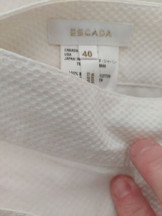 Traje de chaqueta y falda blanco Escada