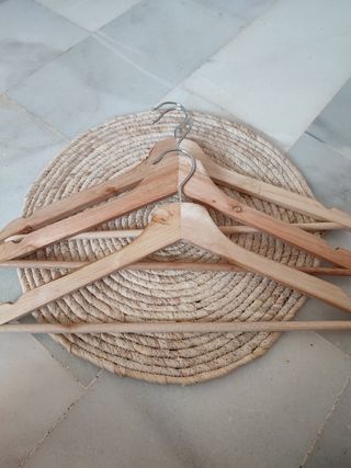 lote perchas de madera