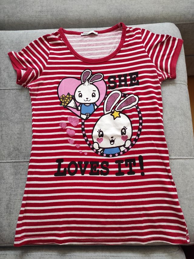 t-shirt de manga curta para raparigas