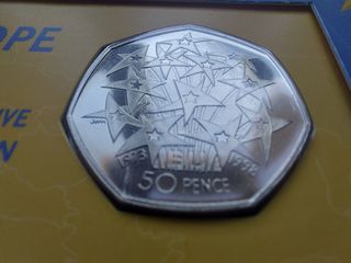 Colección 2 monedas 50 peniques UK EUROPA