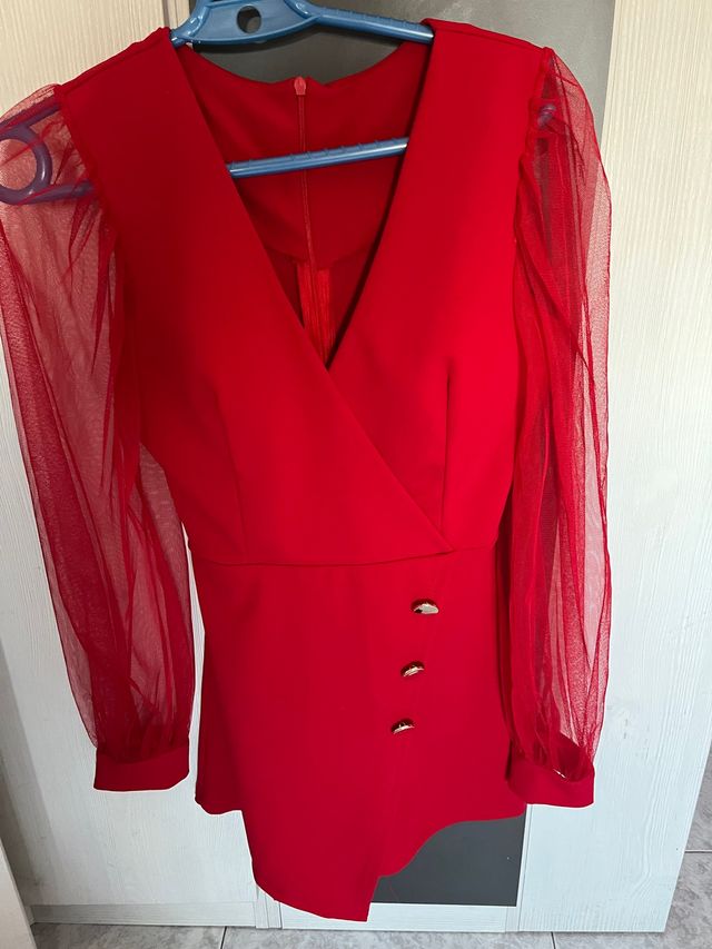 Vestido de fiesta pantalón corto