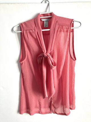 Blusa transparente rosa de H&M talla 36