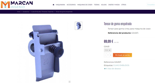 Tensor de goma empotrado