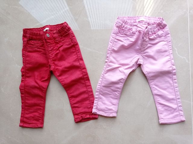 Lote vaqueros elásticos bebé