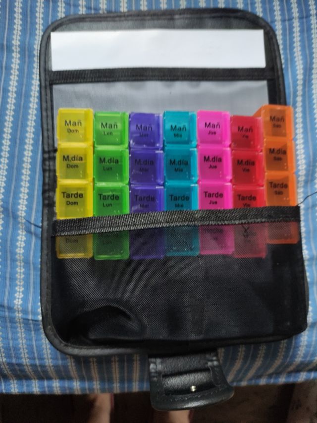 Almacenaje de medicinas para la semana muy practic