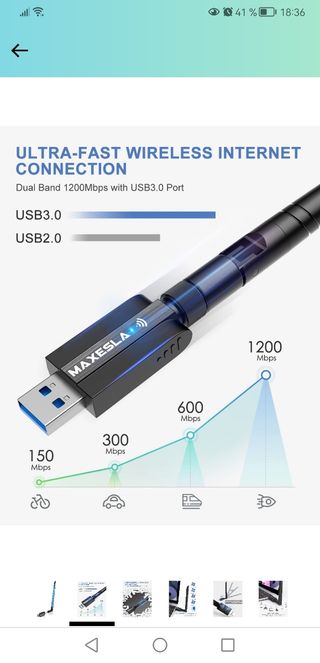 Antena WIFI 1200 Mbps (1 gb) 5G nueva