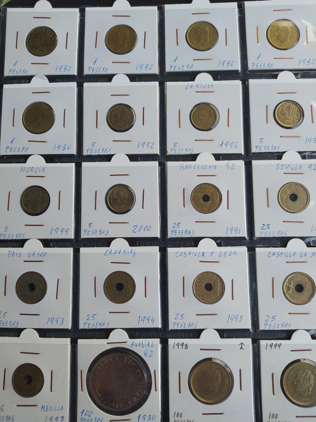 Lote 20 monedas de Pesetas Juan Carlos I