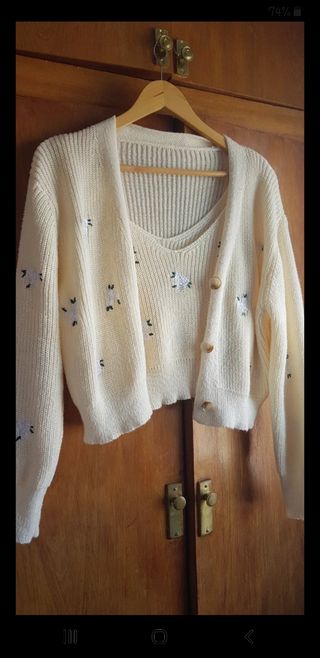 Top y Cardigan